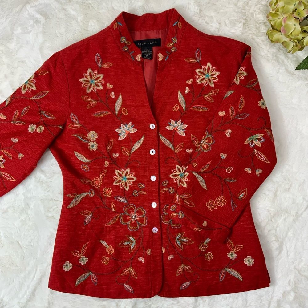 Silkland embroidered blazer